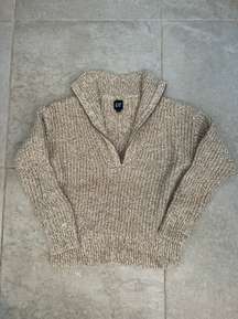 Quarter Zip Marled Sweater