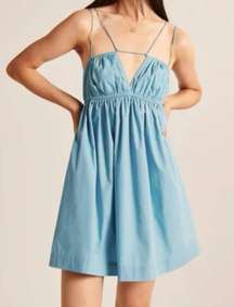 Abercrombie Blue Babydoll Mini Dress