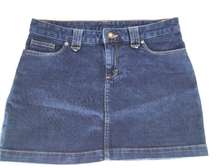 Patagonia blue denim mini skirt organic cotton 10