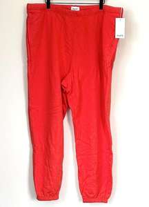 NWT MATE the Label Organic Red Fleece Relaxed Pocket Sweatpants - 3X