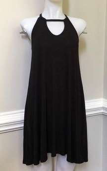 MTS Black Trapeze Cutout Collar Dress Size Small