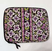 Vera Bradley Laptop Sleeve Plum Petal Padded Laptop Bag Case 17"