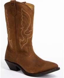 Shyanne Donna Embroidered Western Boots Leather Classic Cowgirl Heeled Brown 9