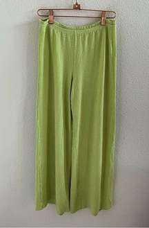 Dippin Daisy's Green Elastic Waist Pull Wide Leg Crop Green XS