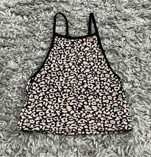 Free people movement brown leopard print seamless bralette tank size xs/s