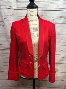 Kay Unger New York Sample red Jacket, estimated size medium. (1870)