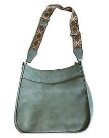 Jen & Co. Crossbody Vegan Leather Bag NWOT  With Canvas Strap  (Flaws)