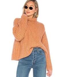 Free People Fluffy Fox Chunky Wool Alpaca Blend
Turtleneck Sweater Papaya Sz XS