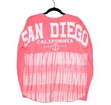 San Diego Cali Pink Tie Dye Long Sleeve Tee Large