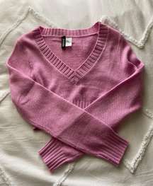 Pink Cropped Sweater