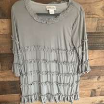 Women’s grey detailed blouse by Camille & Company