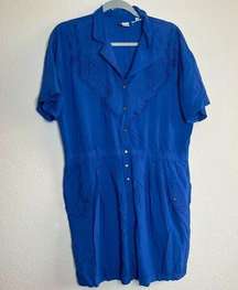 Vintage blue romper with pockets