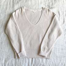 PacSun LA Hearts Cream Knit Sweater