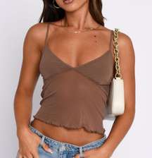 White Fox brown Tank