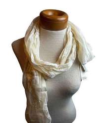 Vintage Liz Claiborne rayon/acetate creme lace scarf NWT
