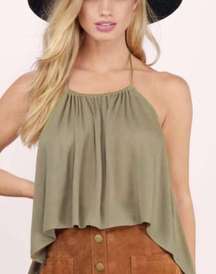 Olive halter shirt