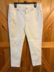 Lou & Grey Off White Slouchy Skinny Jeans Size 34x27.5 (tag30)