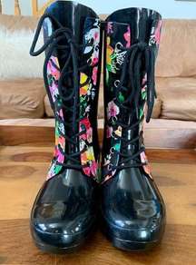 ROMA Sadie Robertson Floral Rain Boots