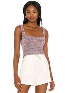 Marlene Crochet Knit Tank Top Purple Pink Size Medium