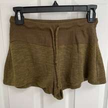 Forever 21 Olive Green Drawstring Sleep Wear Lounge Shorts Women’s Size S