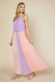 Pleated Maxi Dress