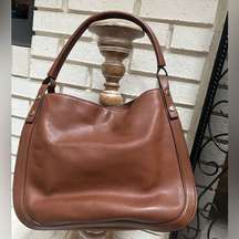 Elay hobo Handbag Large Penny Brown Leather Purse Handbag Tote