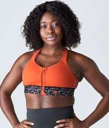 SheFit orange Flex Sports Bra size Luxe