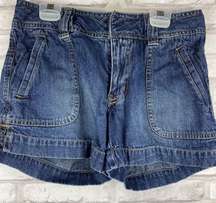 Austin Clothing Co Denim Jean Shorts Size 2 Short Shorts Side Slit 5 Pockets