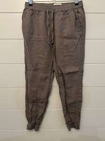 100% linen joggers