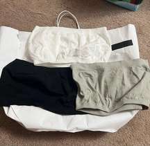 NWT Bandeau Bras - White, Black, and Gray