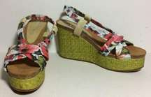 Right Bank Shoe Co. Floral Fabric Espadrille Sz 8