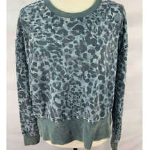 NWT | Joy Lab Women’s Blue Leopard Print Relaxed Fit Sweatshirt