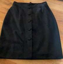 Knee length suede skirt