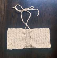 Beige Crochet Bandeau 