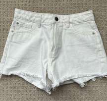 Mom White jean Shorts