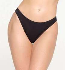 Skims mid coverage swim bottom onyx black signature recycled bottoms NWT