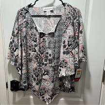 NWT Paisley Floral Printed Blouse Size Large