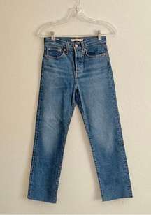 Wedgie Straight Medium Wash Denim Jean Pants Size 24 Mom Jean High Waist