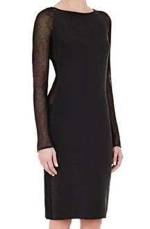 NWT L’Agence mesh sleeve body con black dress