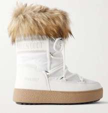 MOON BOOT LTrack Monaco Faux Fur-Trimmed Shell and Faux Leather Snow Boots