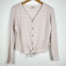 Paper Crane Tie Striped Sweater - Size S