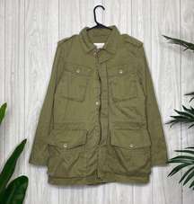 J. Crew Boyfriend Fatigue Military Parka Jacket size S Small 19985