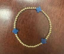 Blue Cross Bracelet