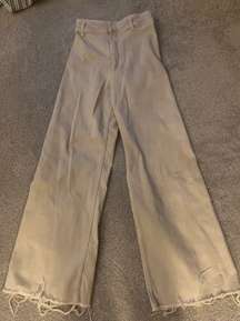 Beige Wide Leg Jeans