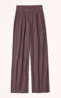 Linen-Blend Ultra Wide-Leg Pant