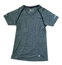 Second Skin gray womans small space dye athletic shirt new gray gym workout run