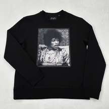 Rock Guitar Legend Jimi Hendrix Black Crewneck Sweatshirt adult M