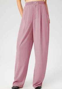 Cider Pink High Waist Pleated Wide Leg Trouser Pants