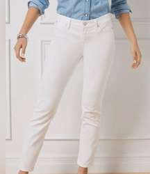 J. Jill Denim Authentic Fit Slim Ankle White Jeans. Size 8P