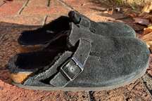 Boston Fur Clog Suede 39